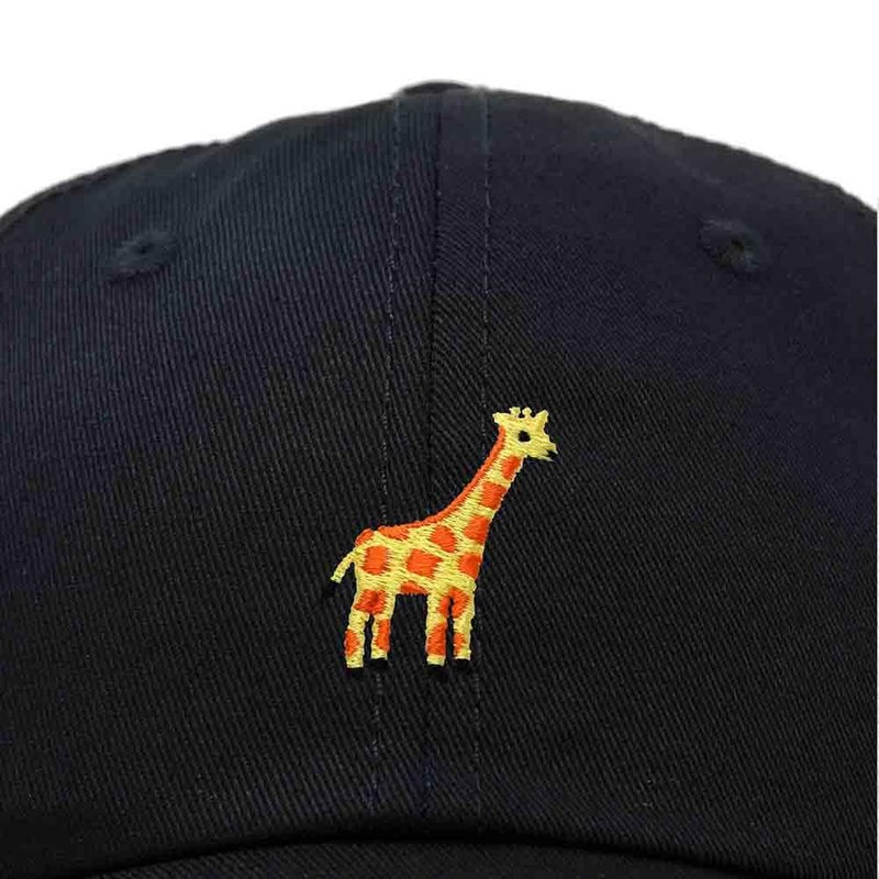 DALIX Giraffe Embroidered Dad Hat Cotton Baseball Cap Women in Black - Image 2